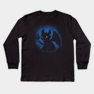 Night Fury Toothless Dragon Kids Long Sleeve T-Shirt